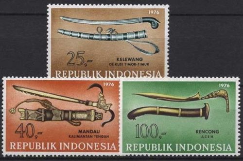 Indonesien 1976 Kunst und Kultur Waffenschmiedekunst 854/56 postfrisch