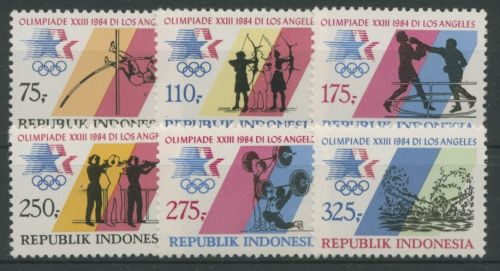 Indonesien 1984 Olympische Sommerspiele Los Angeles 1140/45 postfrisch