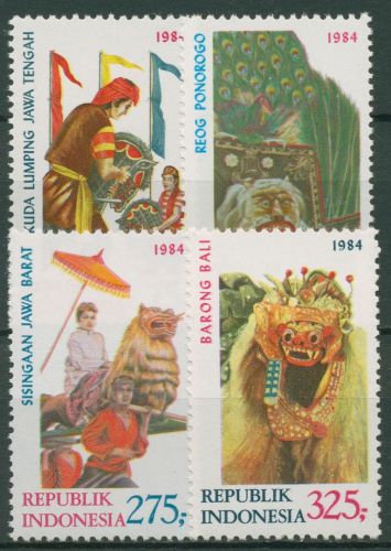 Indonesien 1984 Kunst und Kultur Tanz Masken 1146/49 postfrisch