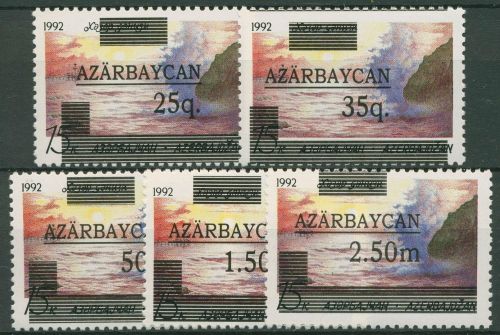 Aserbaidschan 1992 Unverausgabte Marke MiNr. II mit Aufdruck 70/74 II postfrisch