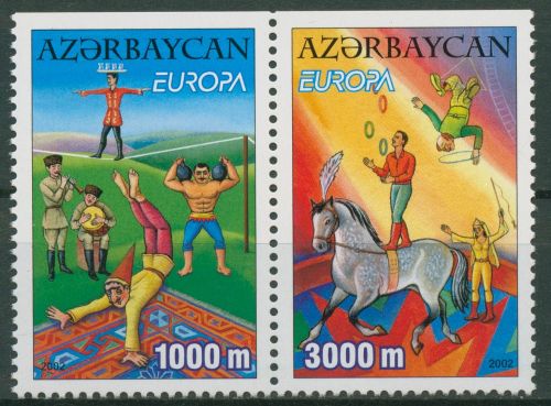 Aserbaidschan 2002 CEPT Zirkus 513/14 Do ZD postfrisch