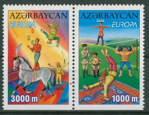 Aserbaidschan 2002 CEPT Zirkus 513/14 Du ZD postfrisch