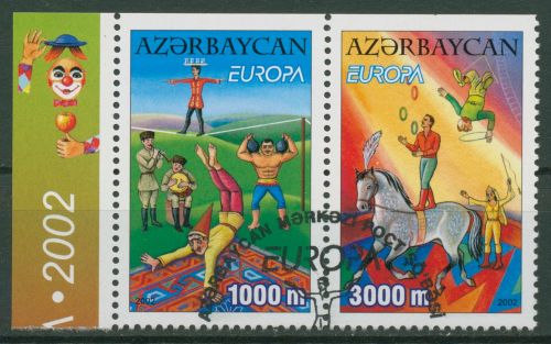 Aserbaidschan 2002 CEPT Zirkus 513/14 Do ZD gestempelt