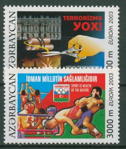 Aserbaidschan 2003 Europa CEPT Plakate 543/44 A postfrisch