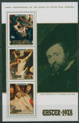 Penrhyn 1978 Ostern Gemälde von Rubens Block 7 postfrisch (C41163)