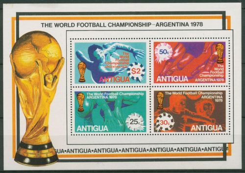Antigua 1978 Fußball-WM Argentinien Block 37 postfrisch (C94130)