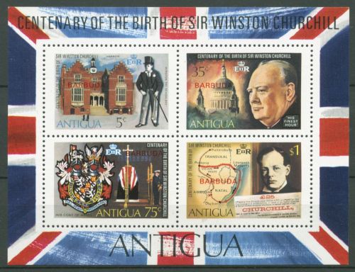 Antigua 1974 Winston Churchill Block 16 postfrisch (C64453)