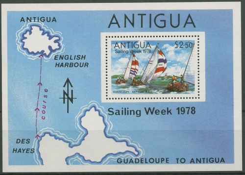 Antigua 1978 Wassersport Segelwoche Block 35 postfrisch (C94129)