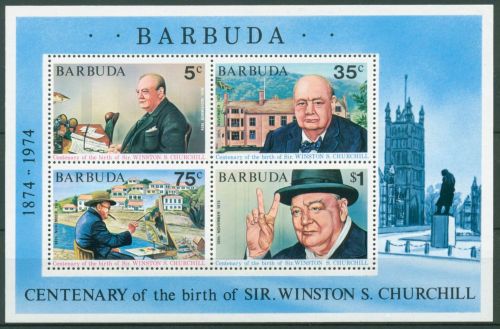 Barbuda 1974 Winston Churchill Block 11 postfrisch (C64510)