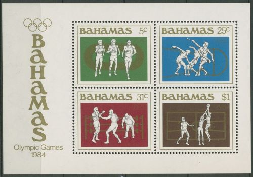 Bahamas 1984 Olympia Sommerspiele Los Angeles Block 42 postfrisch (C94011)