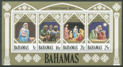 Bahamas 1977 Weihnachten Krippenfiguren Block 22 postfrisch (C64528)
