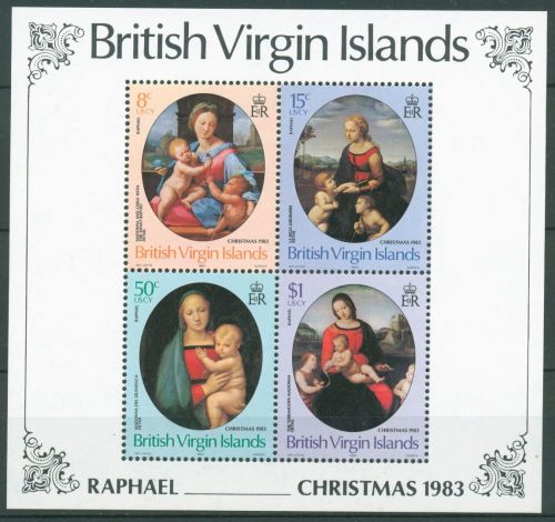 Britische Jungferninseln 1983 Weihnachten Gemälde Block 19 postfrisch (C64538)