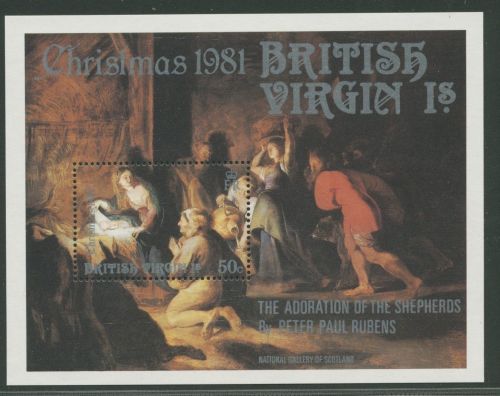 Britische Jungferninseln 1981 Weihnachten Rubens Block 16 postfrisch (C94513)