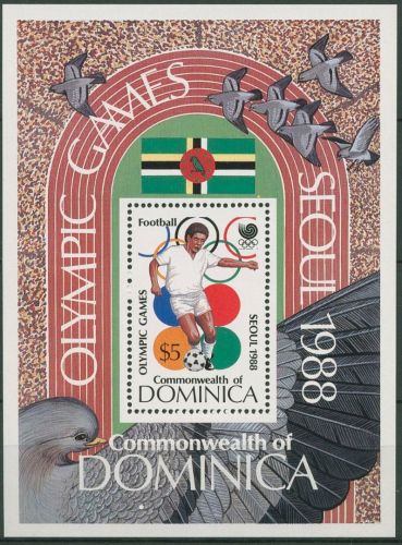 Dominica 1988 Olympia Sommerspiele Seoul Block 127 postfrisch (C93963)