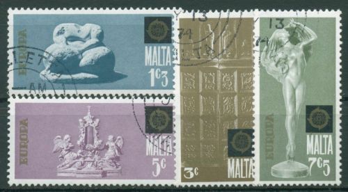 Malta 1974 Europa CEPT Skulpturen 493/96 gestempelt