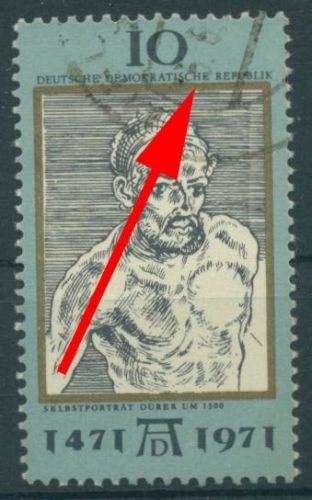 DDR 1971 500. Geb. Albrecht Dürers m. Plattenfehler 1672 f 17 gestempelt