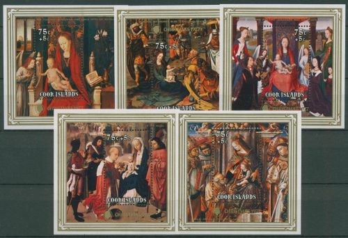 Cook-Inseln 1977 Weihnachten Gemälde Block 72/76 postfrisch (C21778)