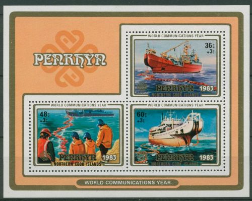 Penrhyn 1983 Schiffe Kabelleger Block 47 postfrisch (C42004)