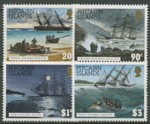 Pitcairn 1994 Segelschiffswracks 432/35 postfrisch