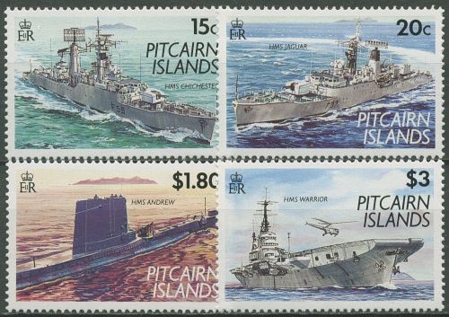 Pitcairn 1993 Kriegsschiffe U-Boot Flugzeugträger 408/11 postfrisch