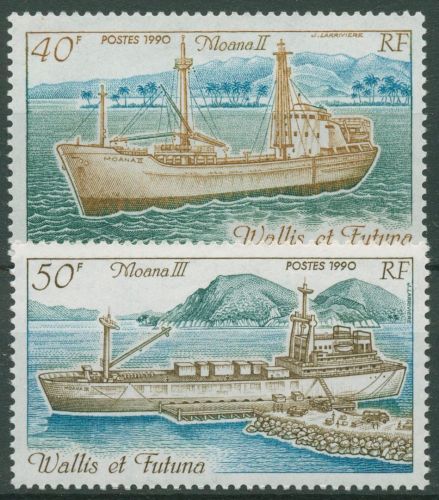 Wallis und Futuna 1990 Schiffe Frachter Containerschiff 582/83 postfrisch