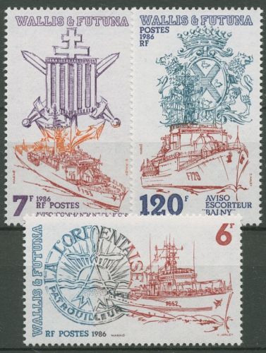 Wallis und Futuna 1986 Kriegsschiffe Fregatten 514/16 postfrisch