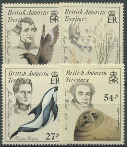 Britische Antarktis 1985 Naturforscher Tiere 128/31 postfrisch