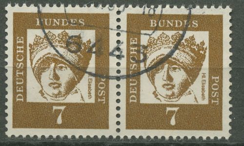 Bund 1961 Bedeutende Deutsche 348 y waagerechtes Paar gestempelt