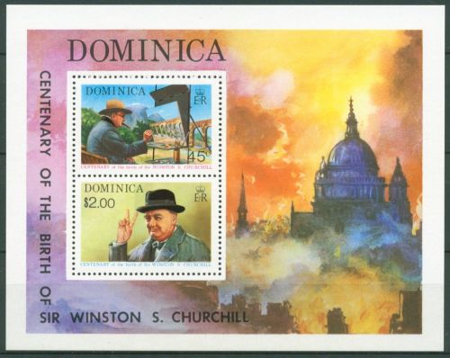 Dominica 1974 Winston Churchill Block 26 postfrisch (C64545)