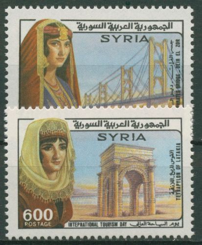Syrien 1988 Internationaler Tourismustag Euphrat-Brücke 1731/32 postfrisch
