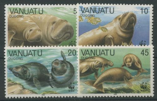 Vanuatu 1988 WWF Naturschutz Dugong Seekuh 782/85 postfrisch