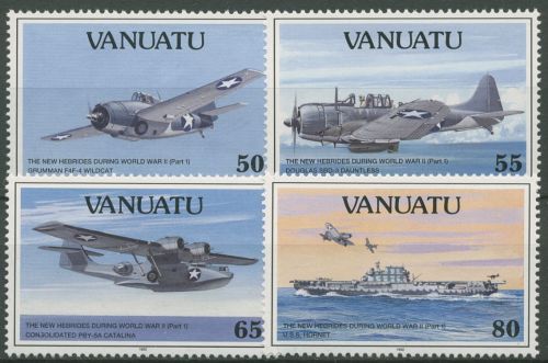Vanuatu 1992 Kampfflugzeuge im Zweiten Weltkrieg 884/87 postfrisch