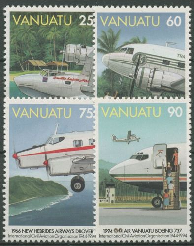 Vanuatu 1994 Int. Organisation für Zivilluftfahrt Flugzeuge 968/71 postfrisch