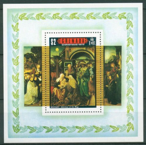 Grenada 1973 Weihnachten Gemälde Block 31 postfrisch (C64595)