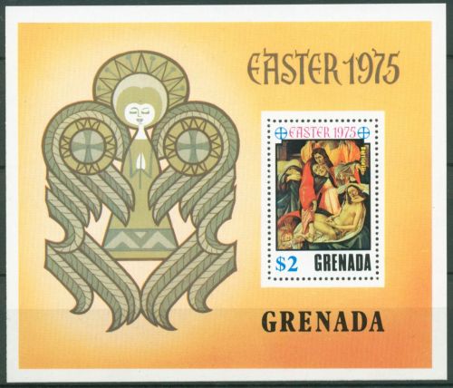 Grenada 1975 Ostern Gemälde Block 44 postfrisch (C64596)
