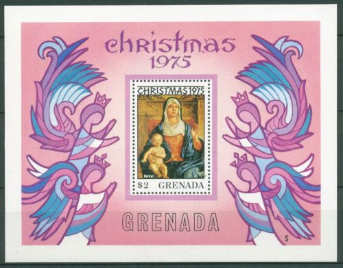Grenada 1975 Weihnachten Gemälde Block 50 postfrisch (C64597)