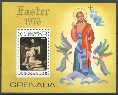 Grenada 1976 Ostern Gemälde Block 53 postfrisch (C64598)