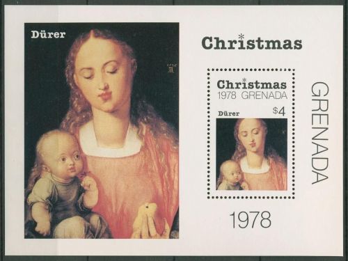 Grenada 1978 Weihnachten Gemälde A.Dürer Block 79 postfrisch (C94529)
