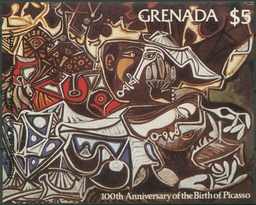 Grenada 1981 Picasso Gemälde Mädchen an der Seine Block 95 postfrisch (C97250)