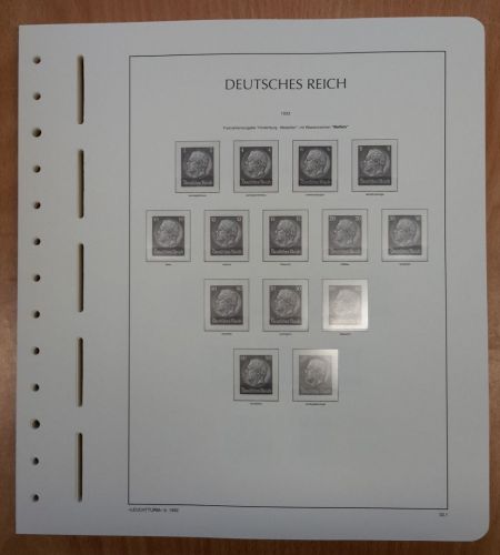 LEUCHTTURM Vordrucke Dt. Reich III. Reich 1933/45 SF gebraucht (Z3195)