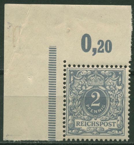Deutsches Reich 1900 Krone/Adler 52 Ecke 1 postfrisch
