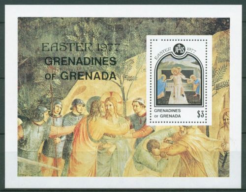 Grenada-Grenadinen 1977 Ostern Gemälde Block 27 postfrisch (C64663)