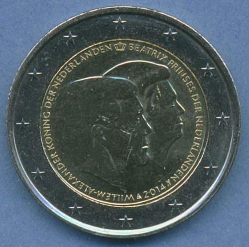 Niederlande 2 Euro 2014 Königin Beatrix, Willem Alexander vz/st (m4960)