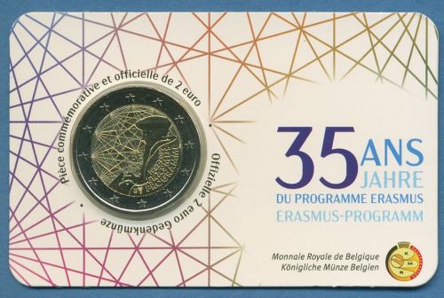 Belgien 2 Euro 2022 Erasmus-Programm, Coincard (F), st (m5842)