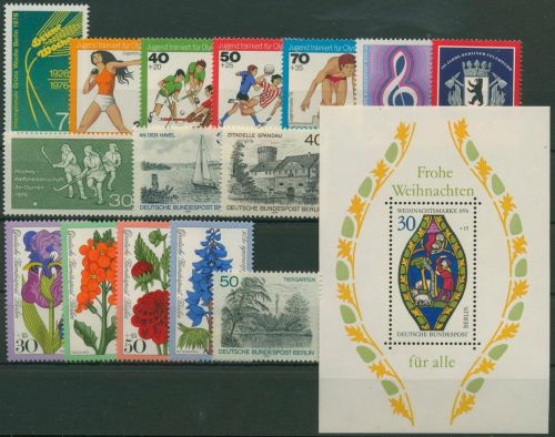 Berlin Jahrgang 1976 komplett (516/31, Block 5) postfrisch (G6467)