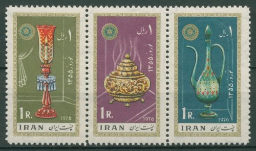 Iran 1976 Neujahrsfest "Nowruz" Frühlingsanfang Gefäße 1820/22 ZD postfrisch