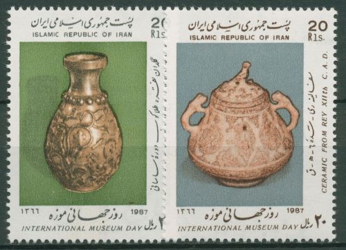 Iran 1987 Museumstag Vase Keramik 2215/16 postfrisch