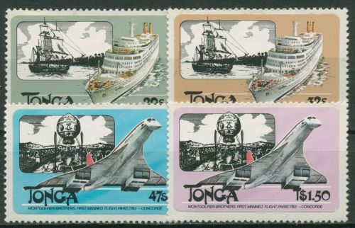 Tonga 1983 Schiffe und Flugzeuge Concorde 842/85 postfrisch