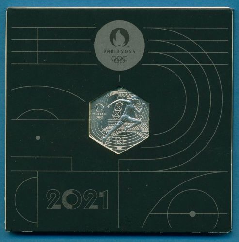 Frankreich 10 Euro 2021 Olympische Spiele Paris Läuferin, OVP st (m5873)