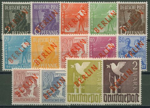 Berlin 1949 Rotaufdruck 21/34 postfrisch